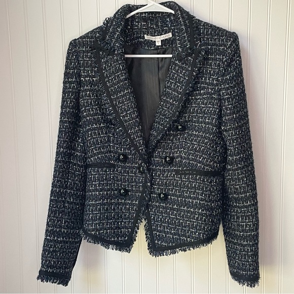 Veronica Beard Jackets & Blazers - Veronica Beard Cooke Dickey Jacket Navy Blue Tweed Size 8
